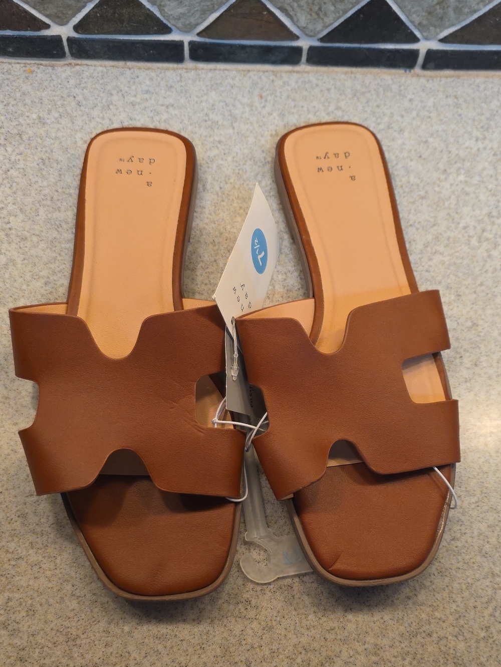 Women's Brown Slide Sandals